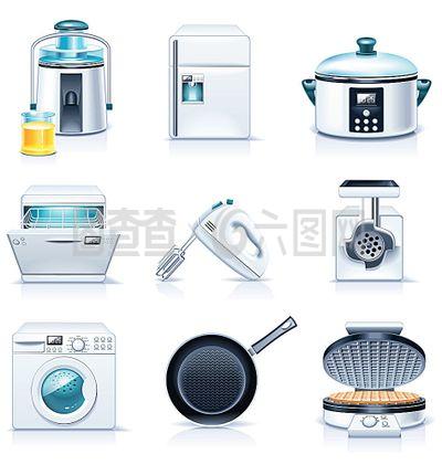卡通廚房電器圖標